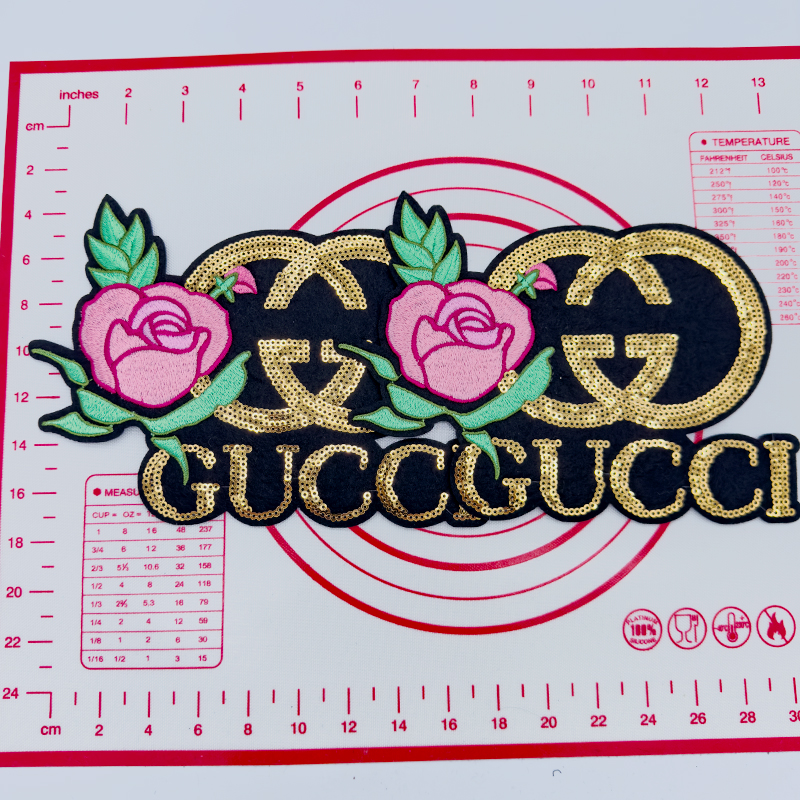Large(Iron-on) GG-With Flower Shape Patches